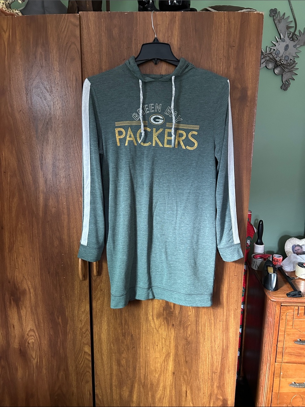 Green Bay Packers Pullover Hoodie dress - lightweight